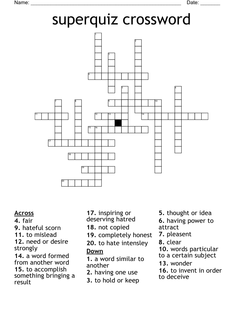 superquiz crossword