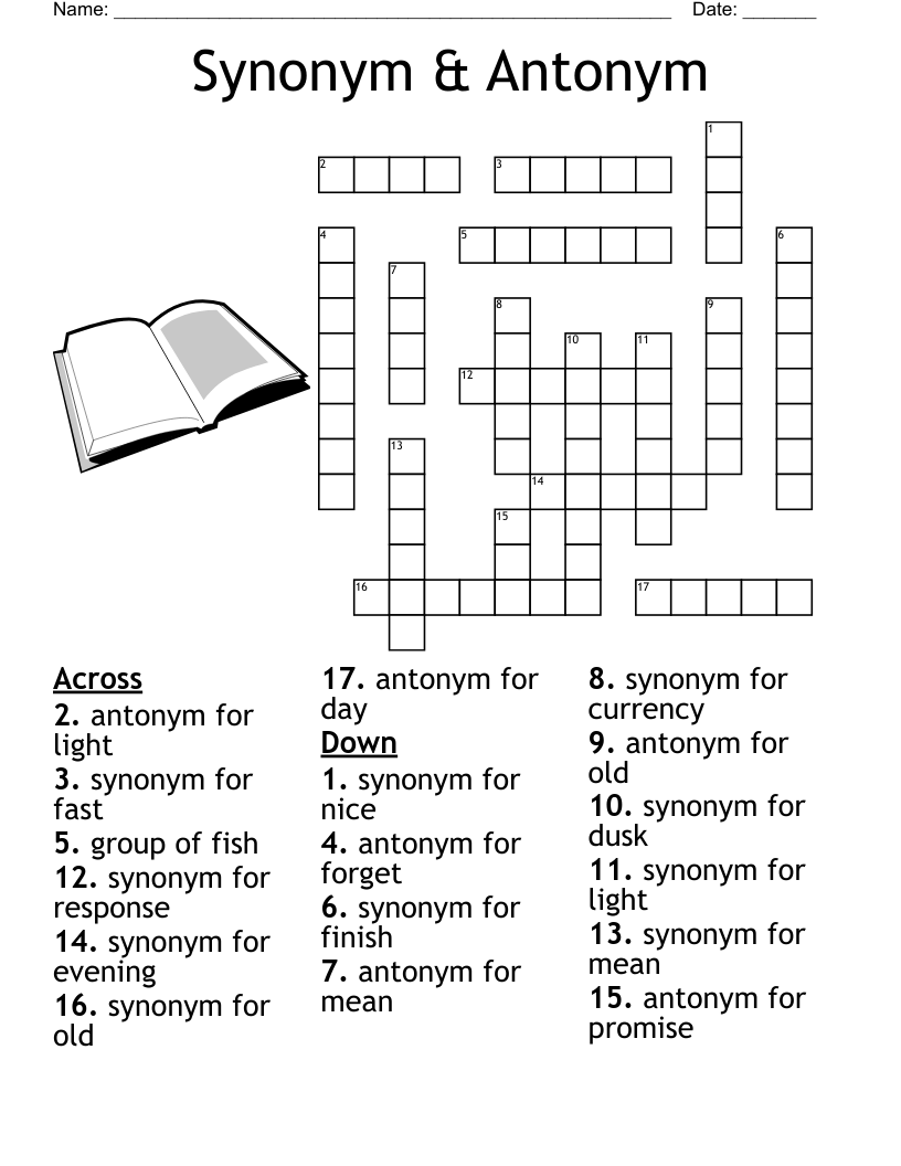 Synonym & Antonym Crossword