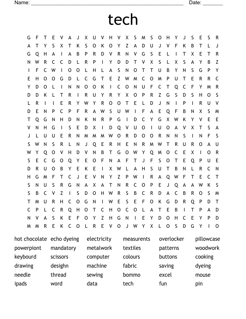 tech Word Search