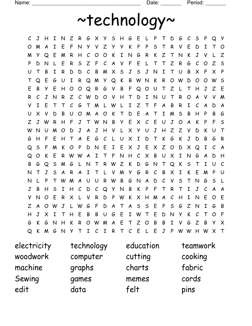 ~technology~ Word Search