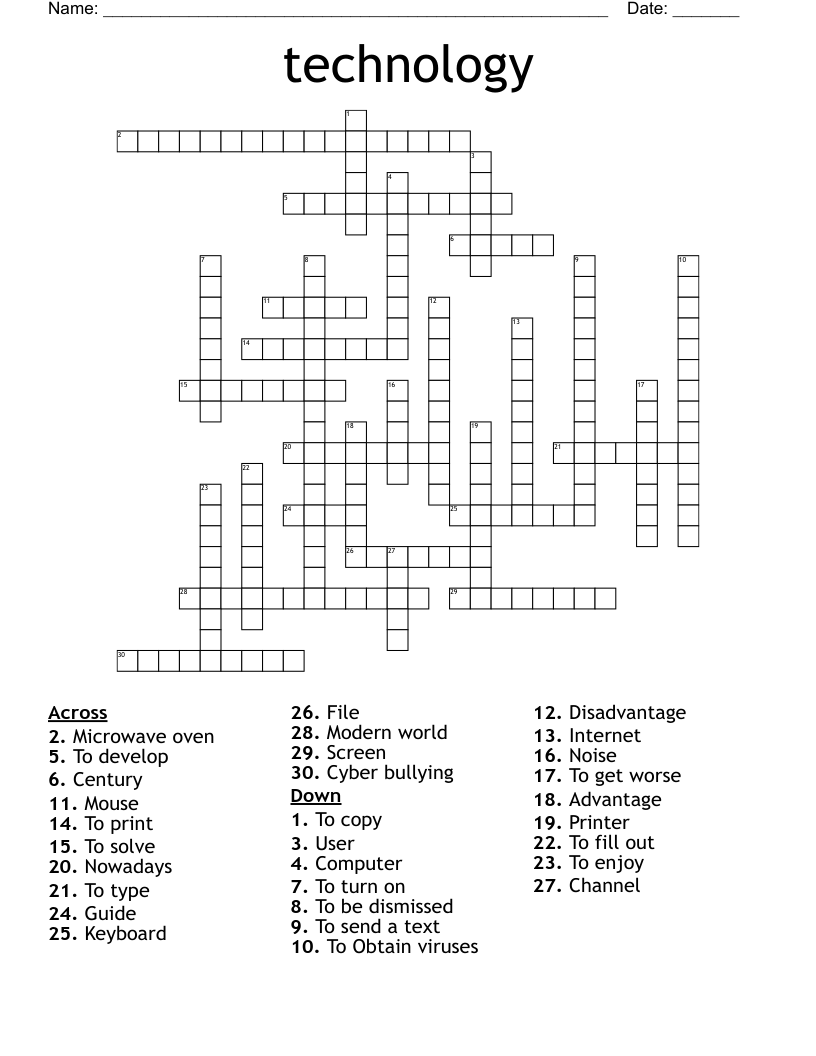 technology Crossword