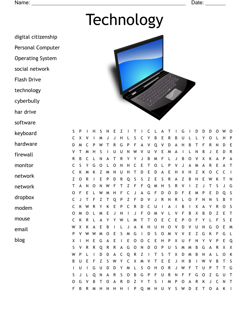 Technology  Word Search