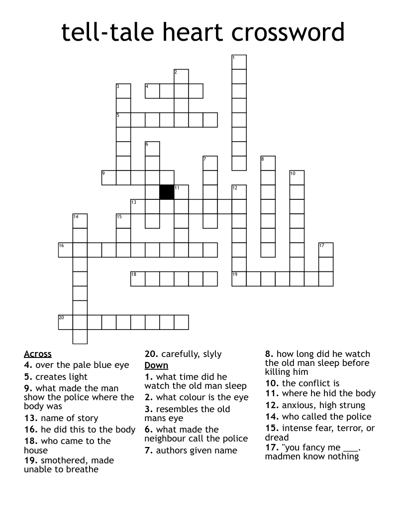 tell-tale heart crossword