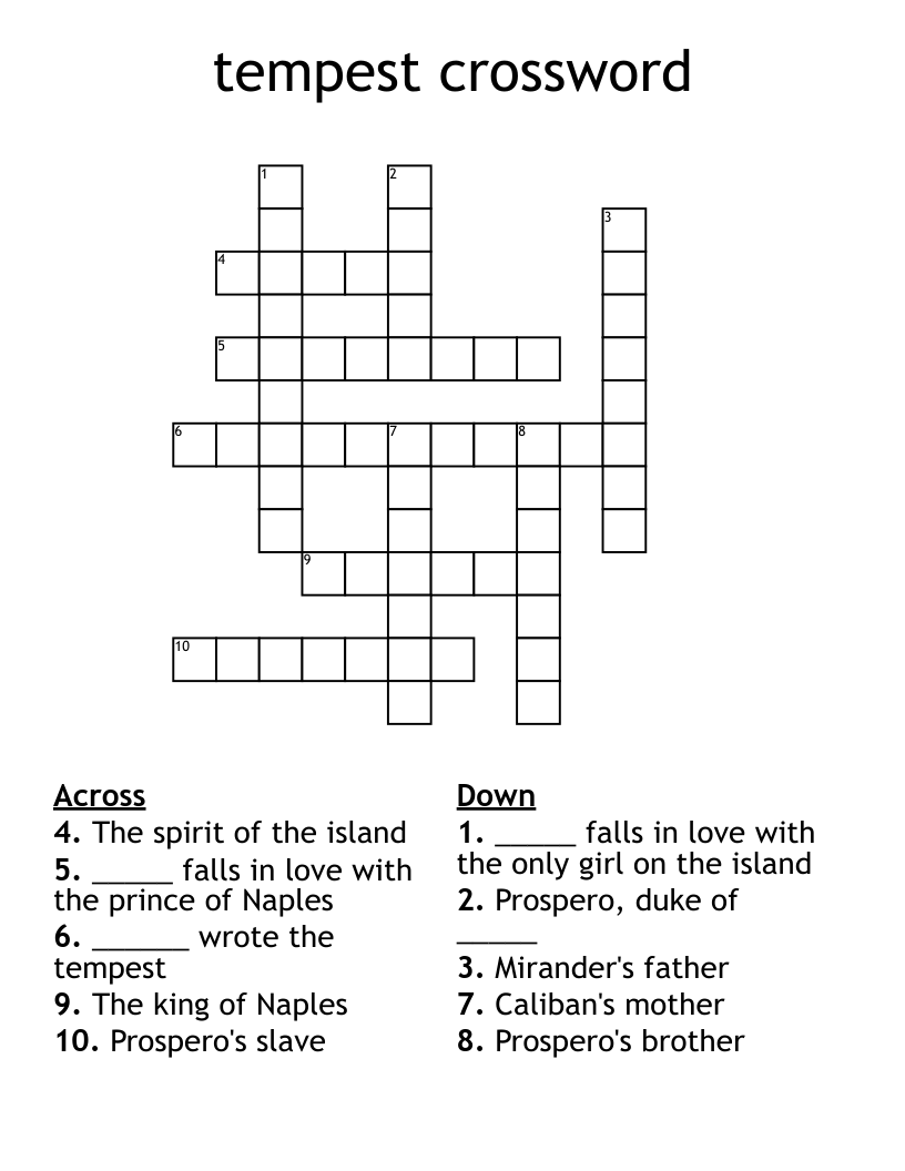 tempest crossword