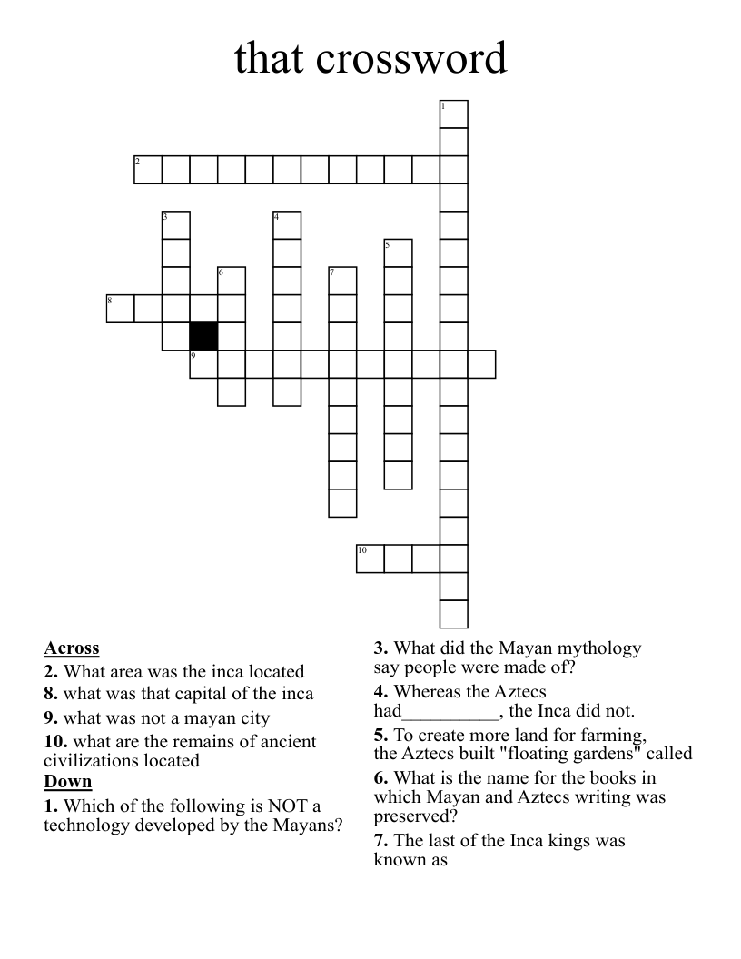that crossword