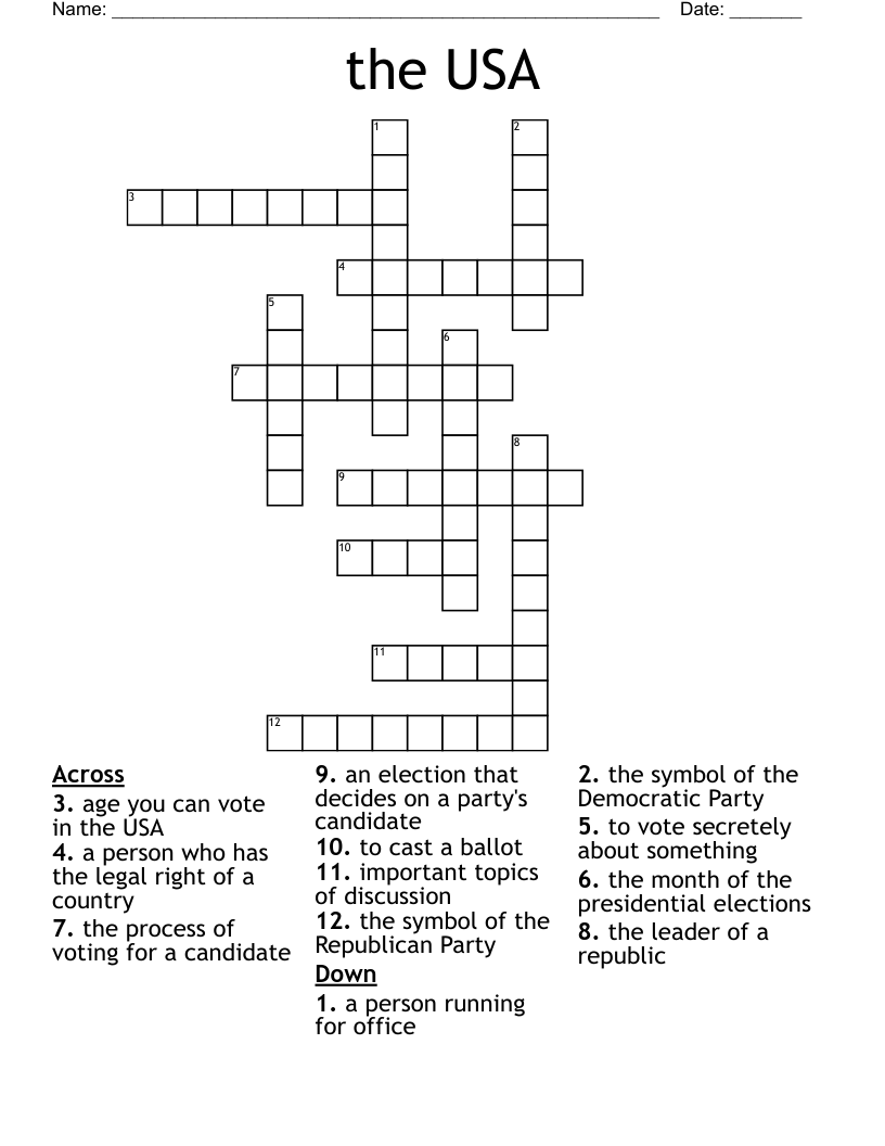the USA Crossword