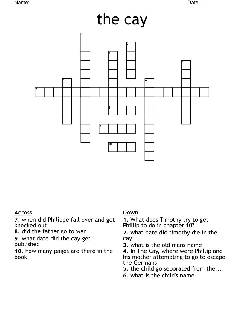 the cay Crossword
