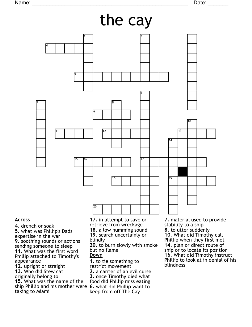 the cay Crossword