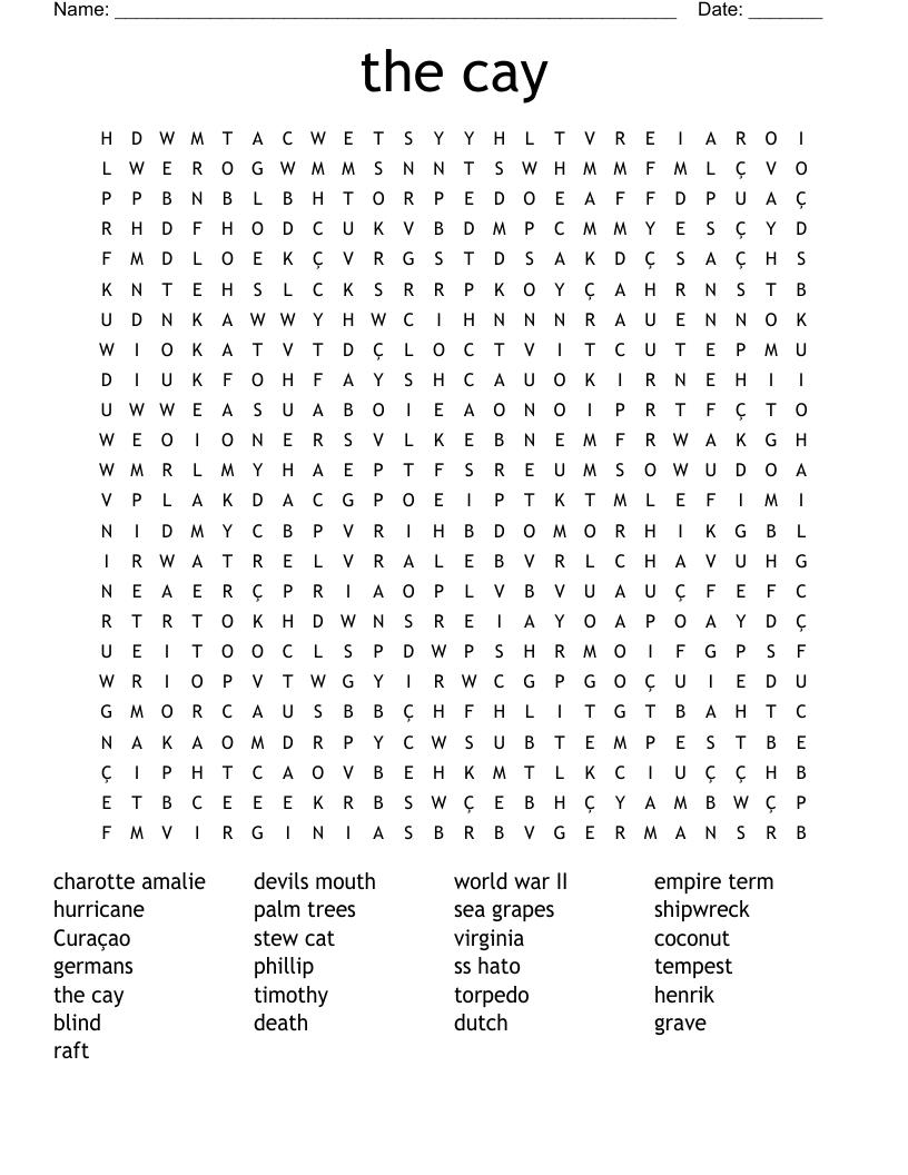 the cay Word Search