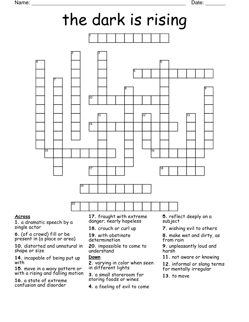 the dark is rising Crossword