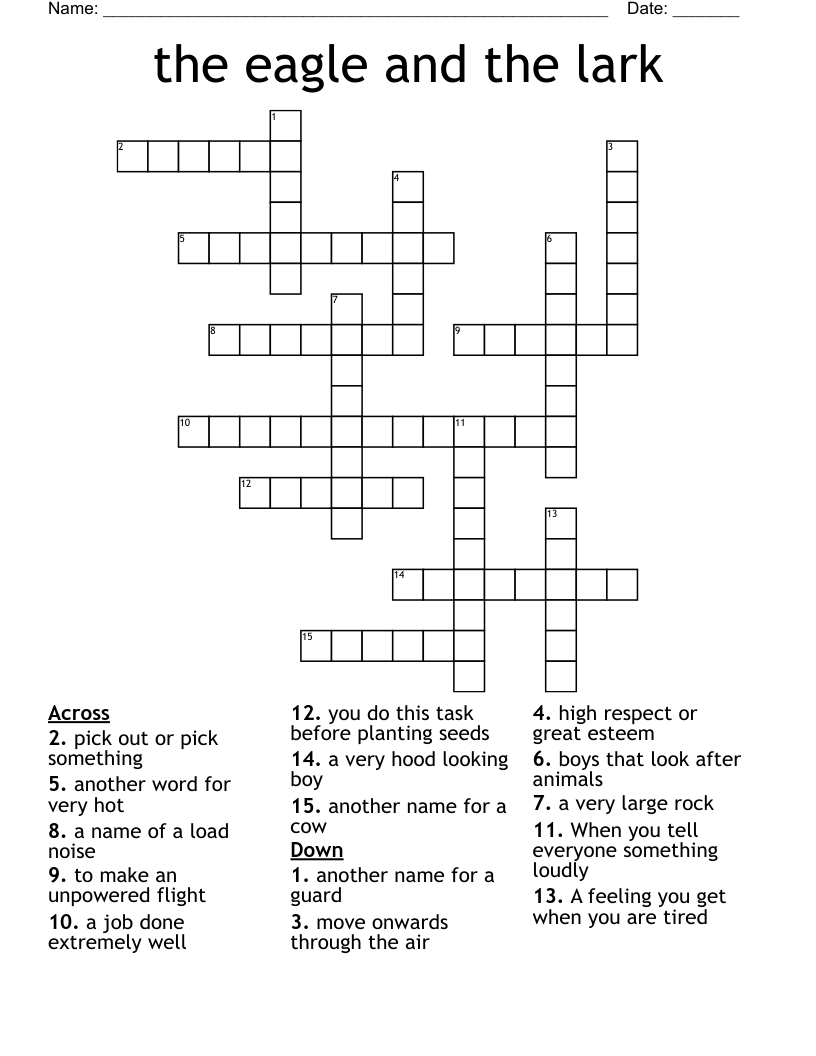 the eagle and the lark Crossword
