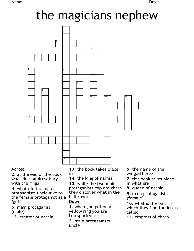 the magicians nephew  Crossword