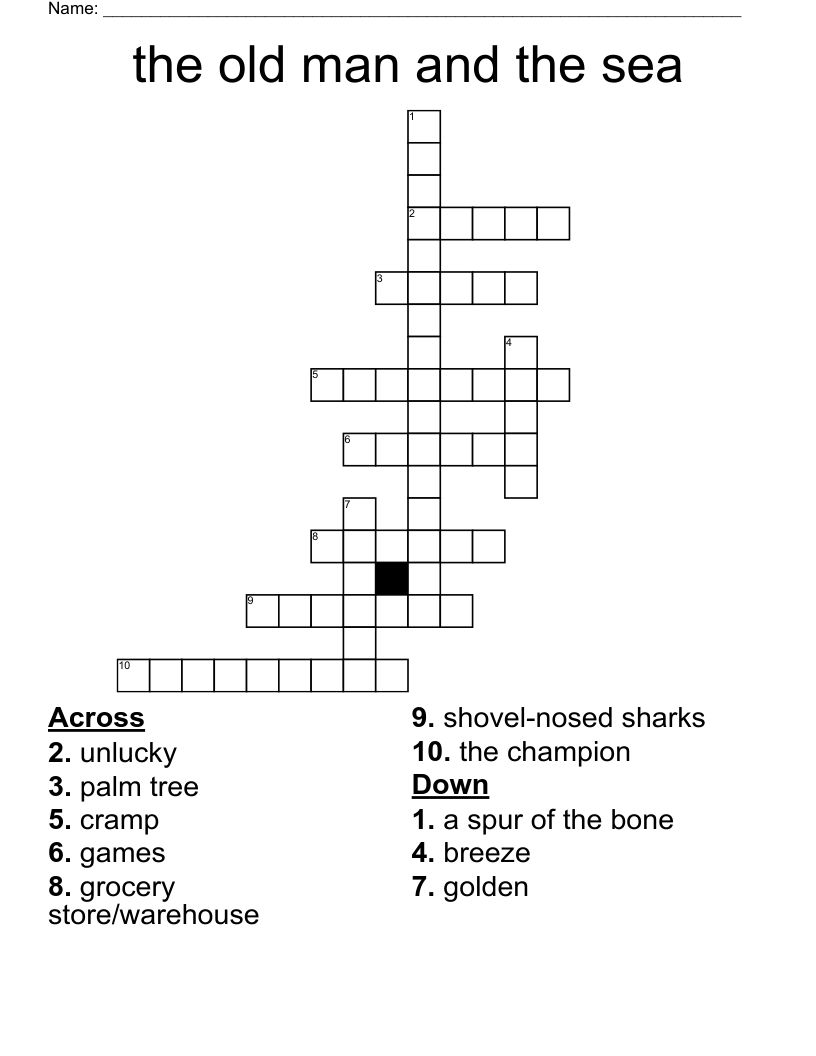 the old man and the sea Crossword