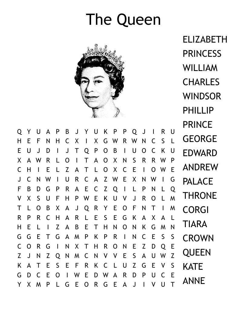 The Queen Word Search