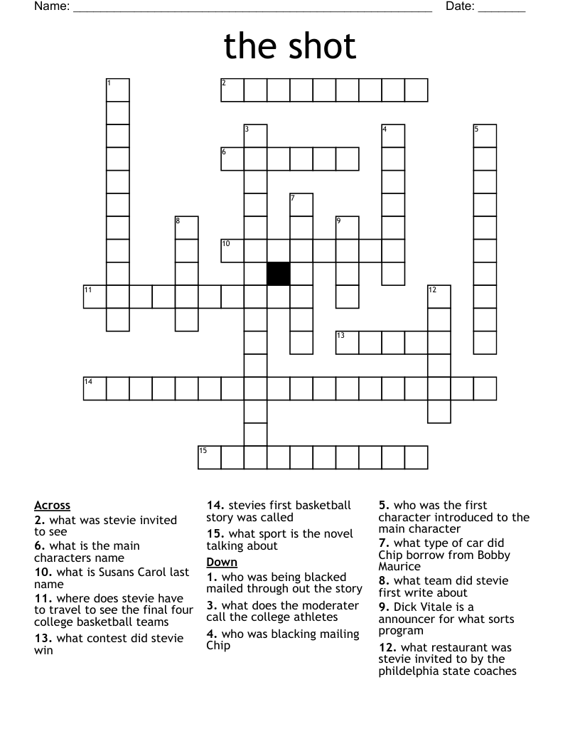 the shot Crossword