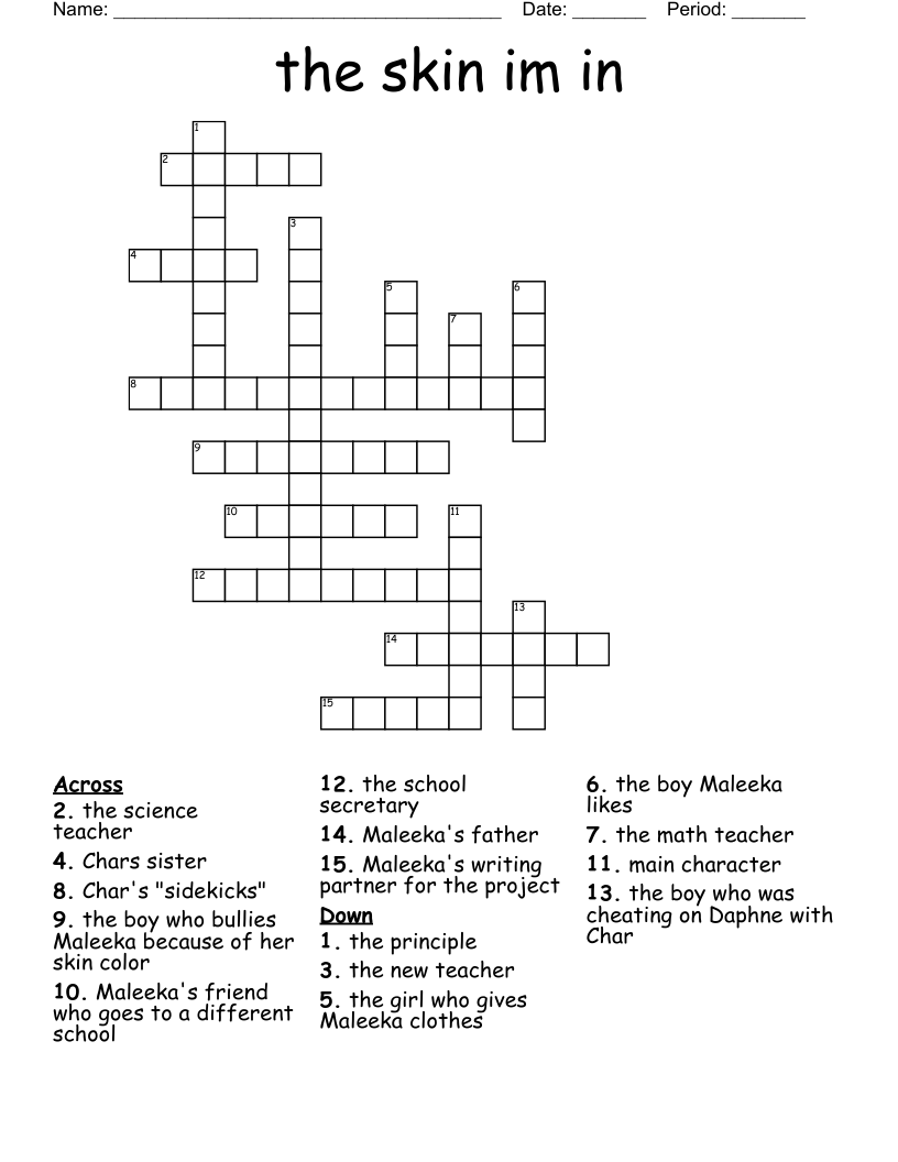 the skin im in Crossword