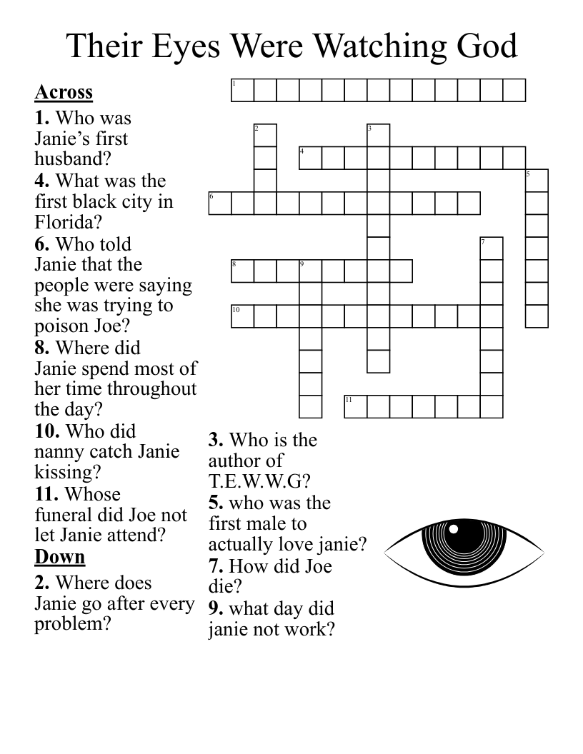 Their Eyes Were Watching God  Crossword