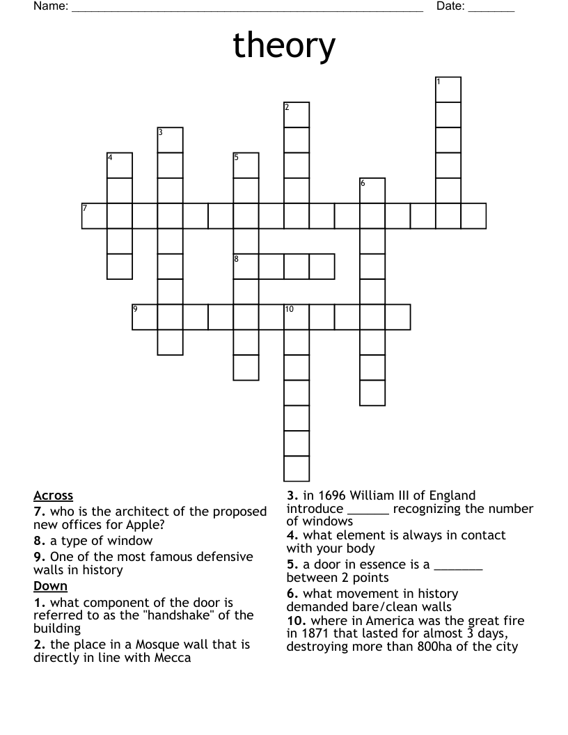 theory Crossword