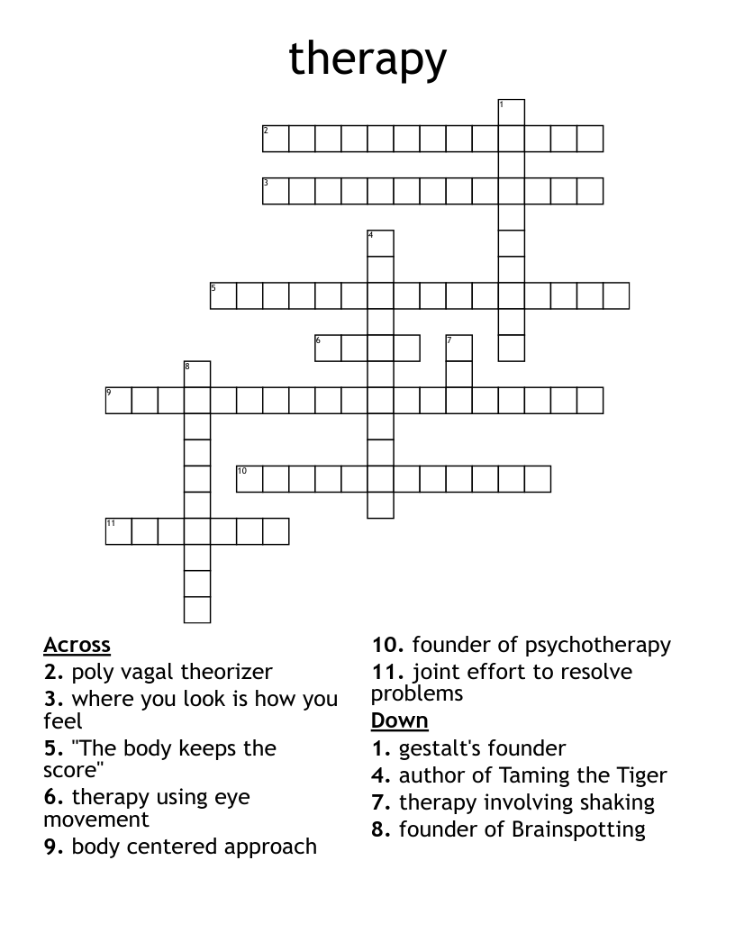 therapy Crossword