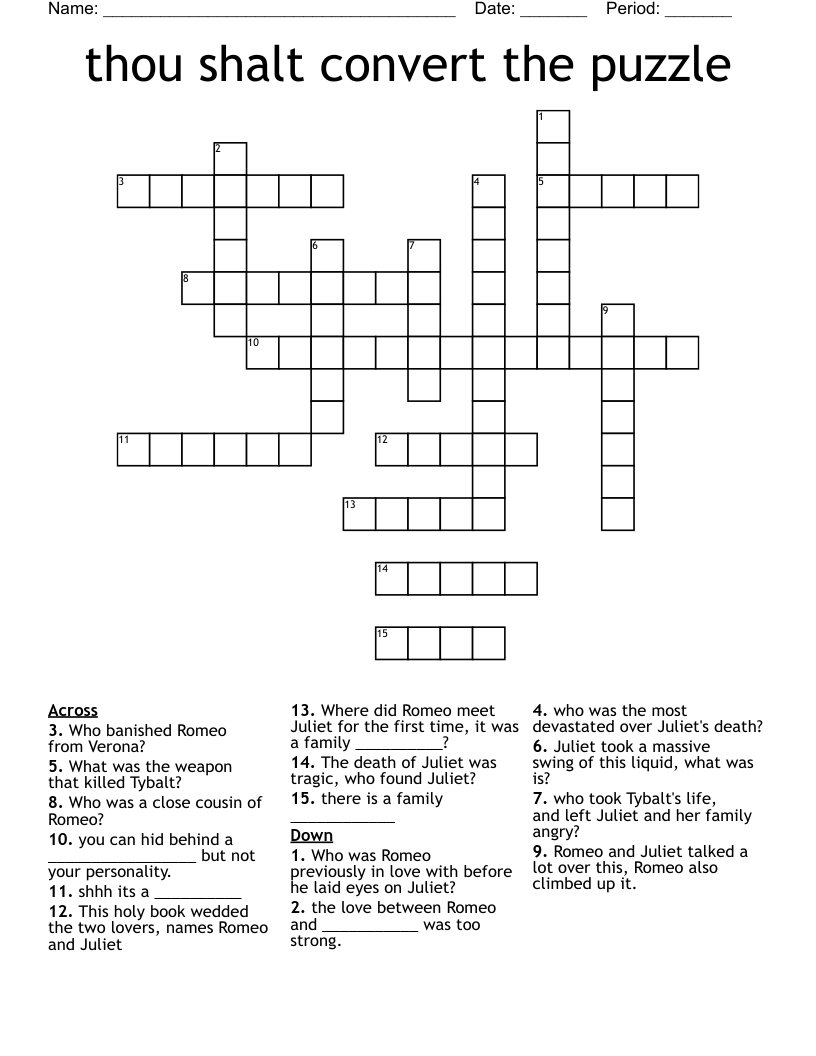 thou shalt convert the puzzle