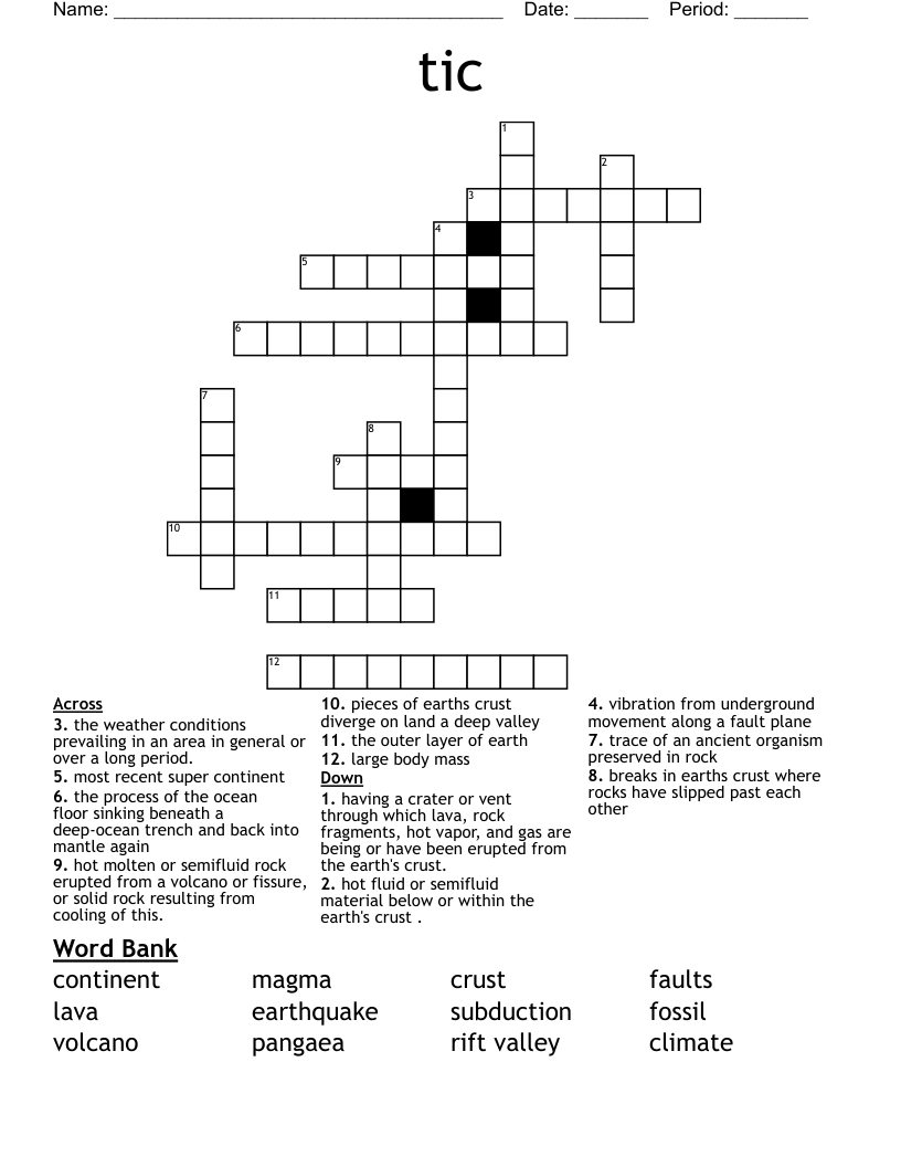 tic  Crossword