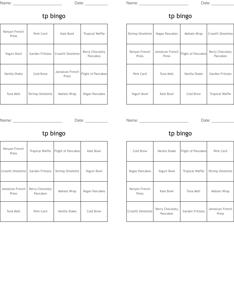 tp bingo