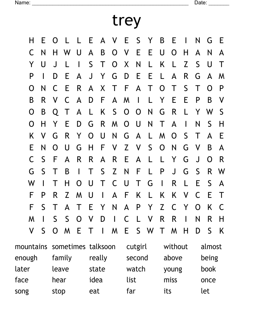 trey  Word Search