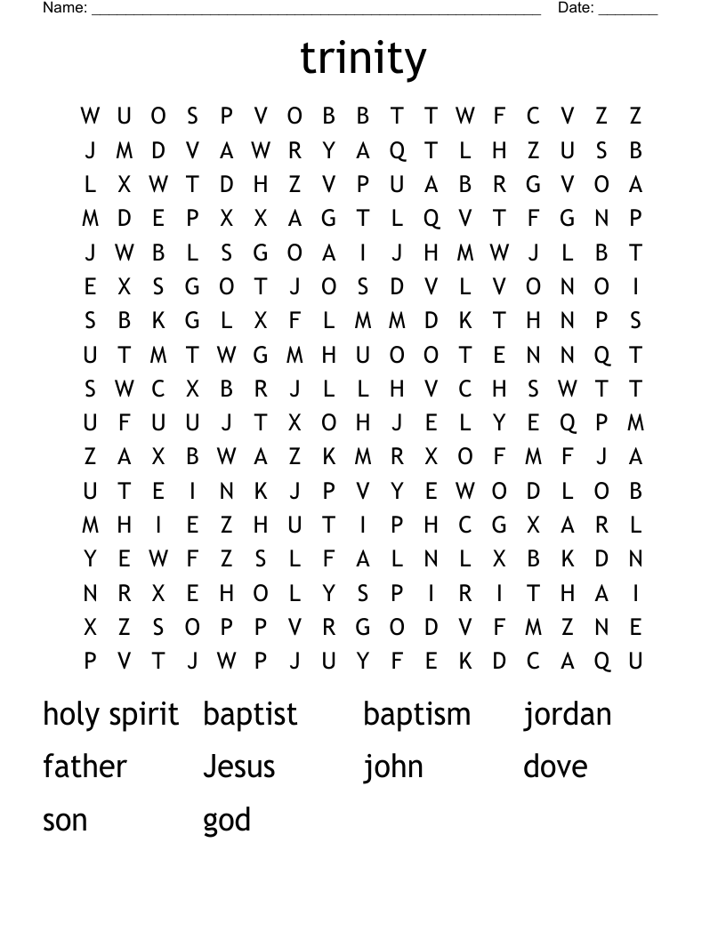 trinity Word Search