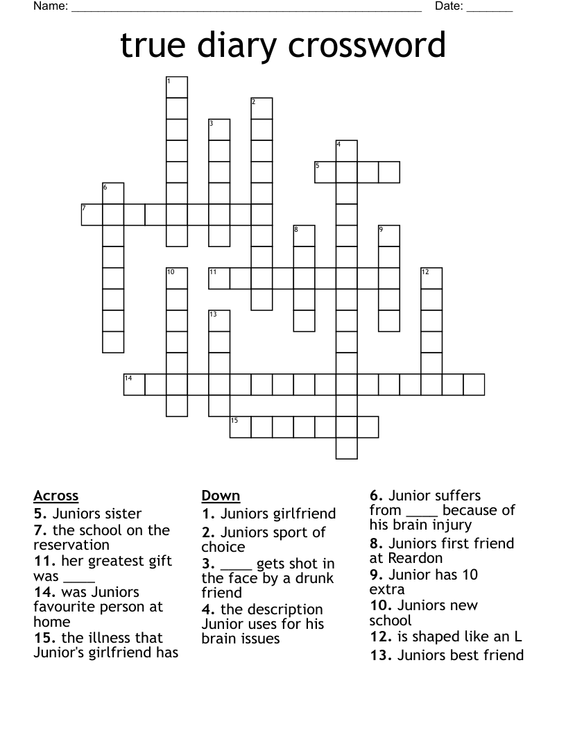 true diary crossword 