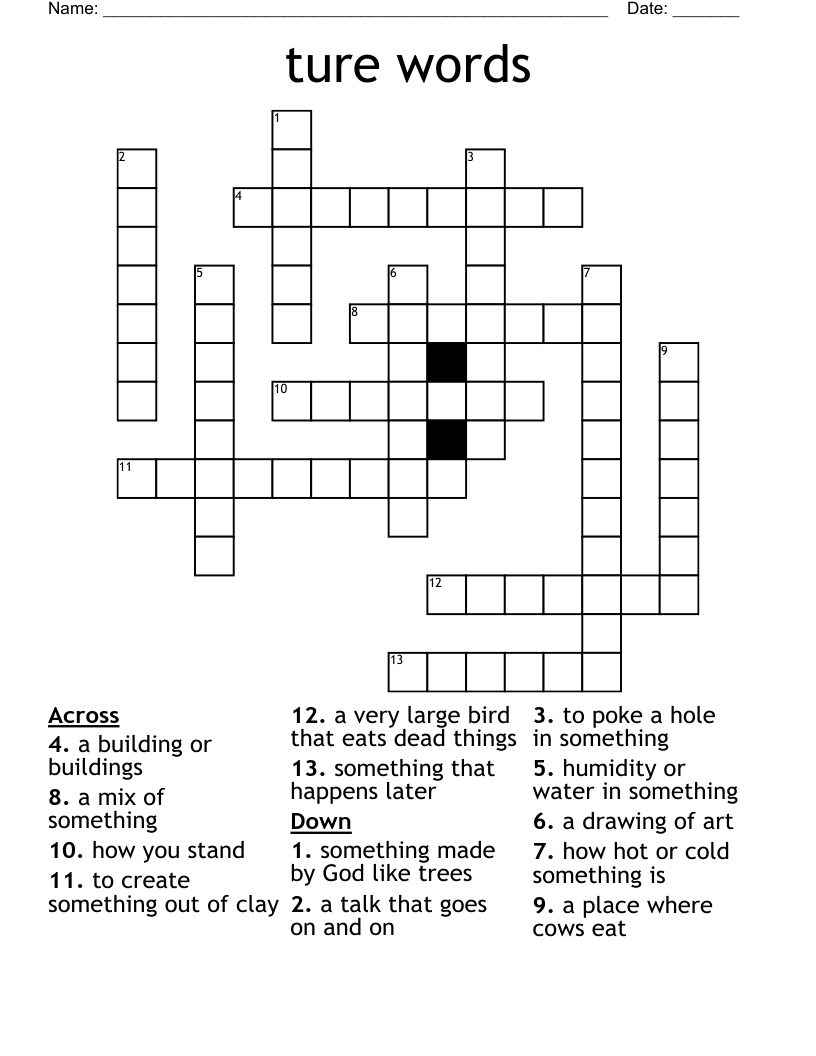 ture words Crossword