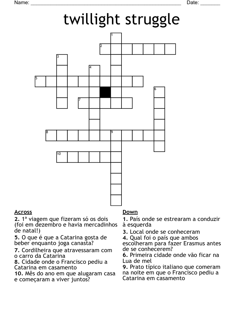 twillight struggle Crossword