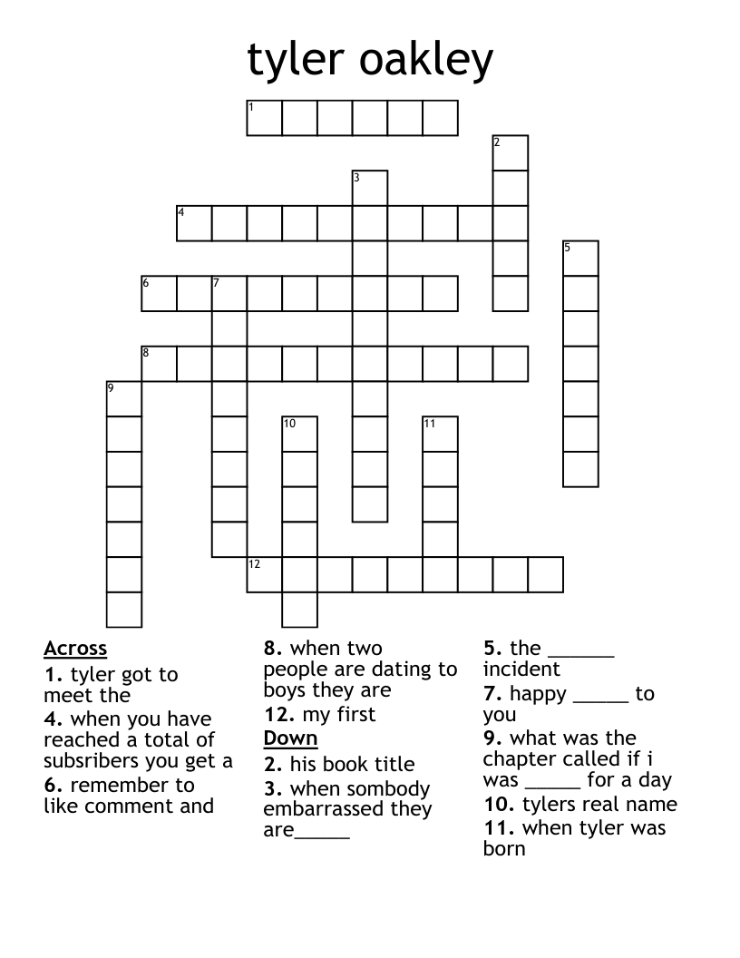 tyler oakley  Crossword