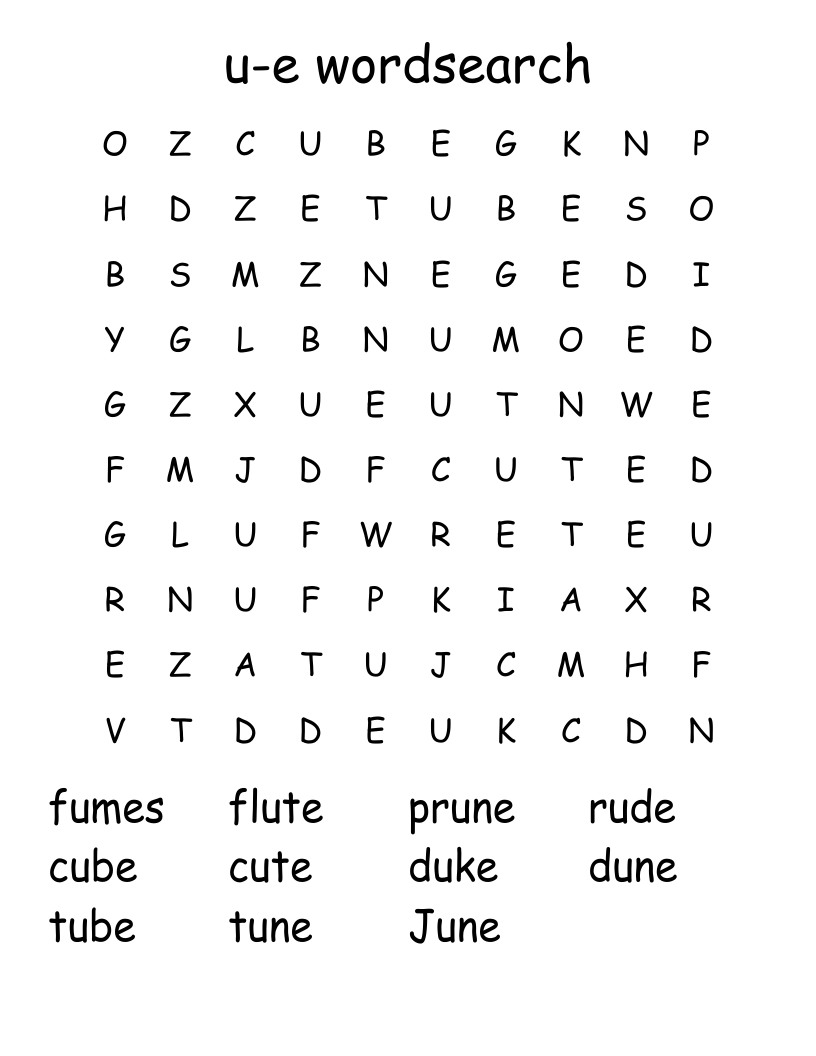 u-e wordsearch