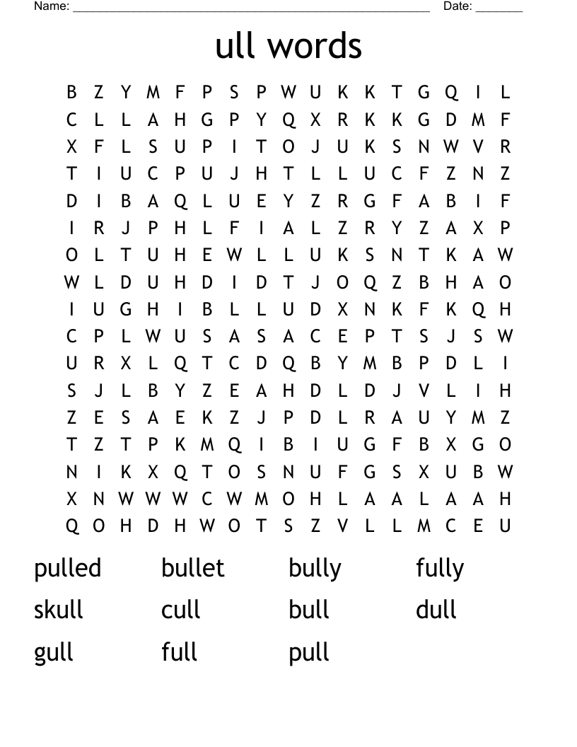 ull words Word Search