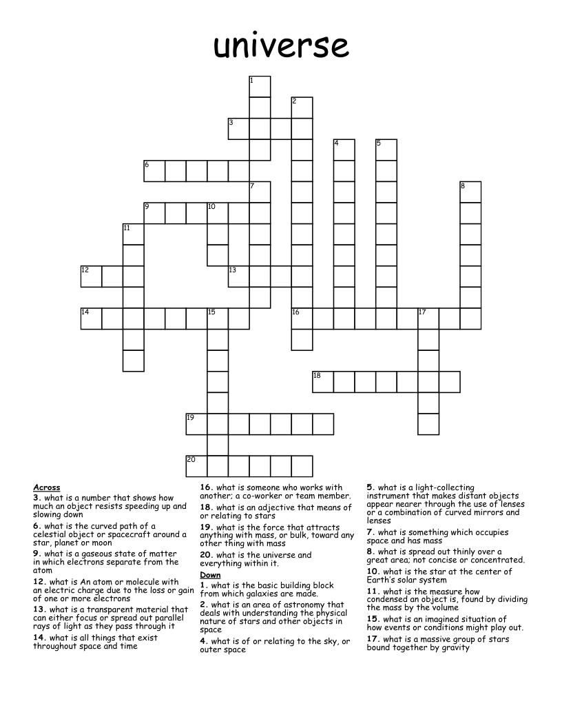 universe Crossword