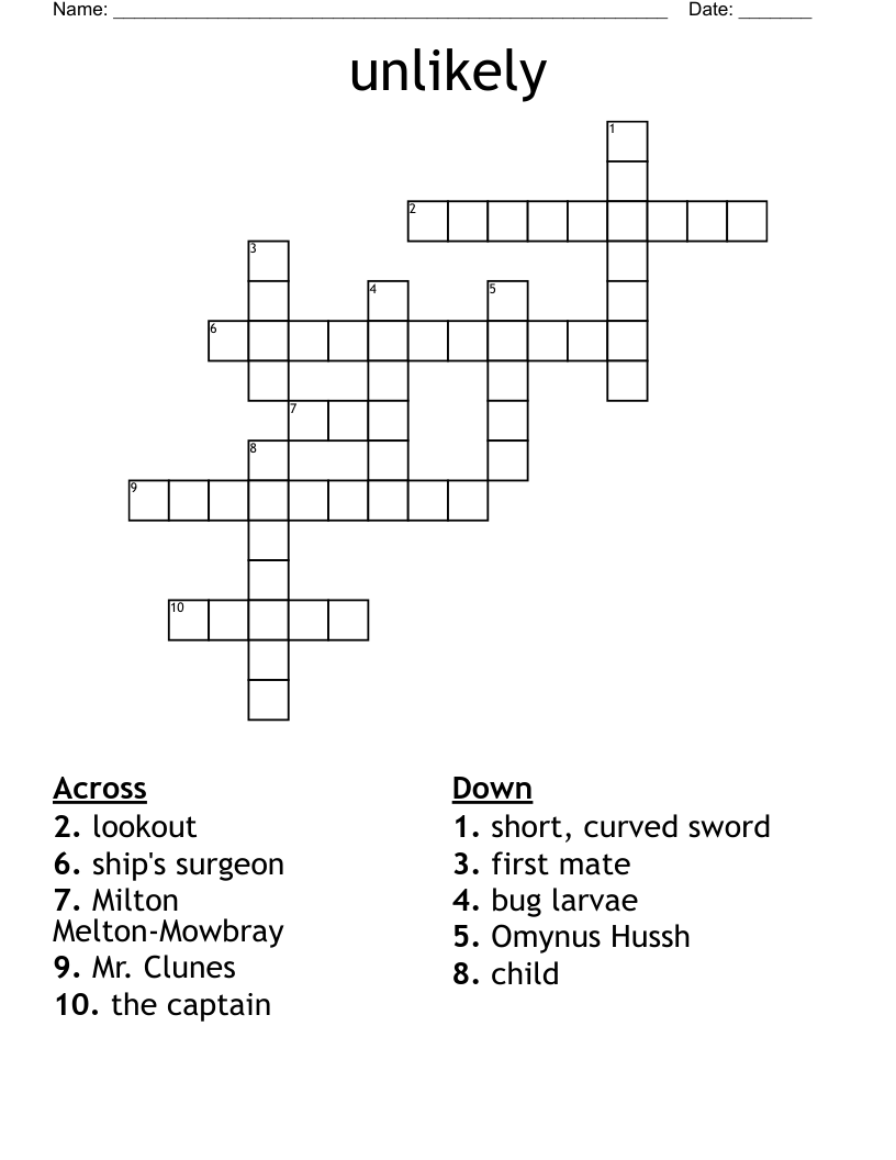 unlikely Crossword