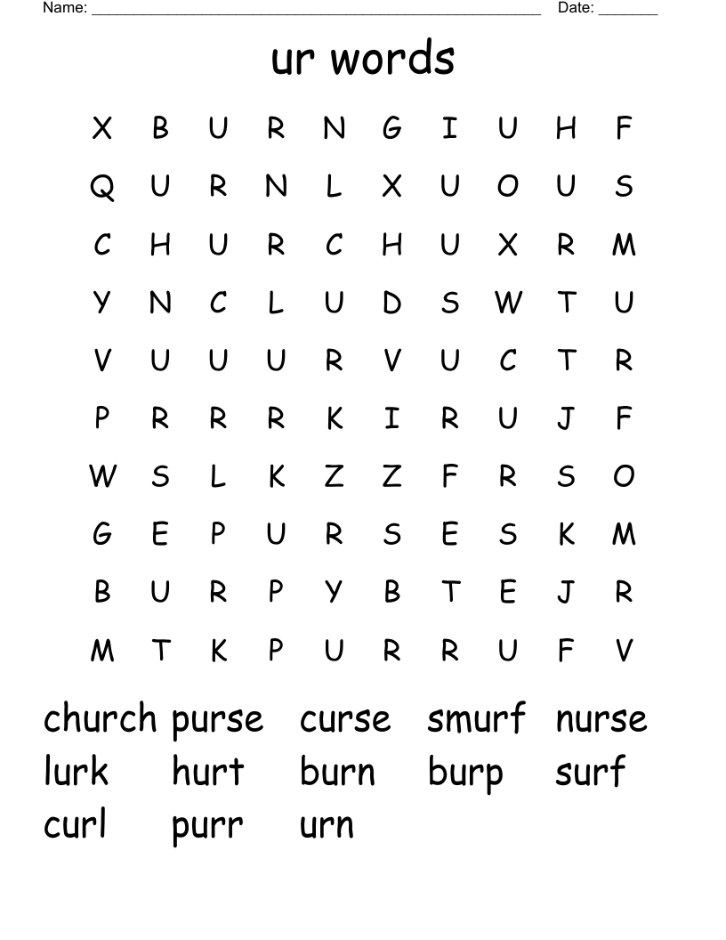 ur words Word Search