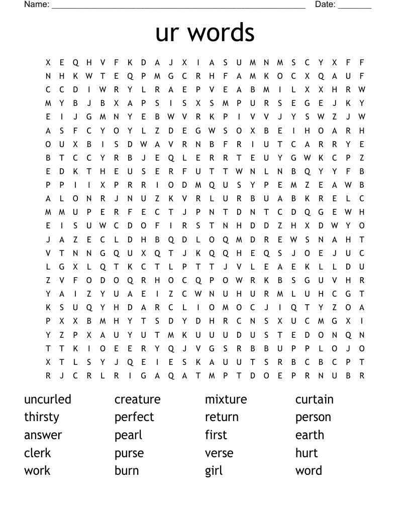 ur words Word Search
