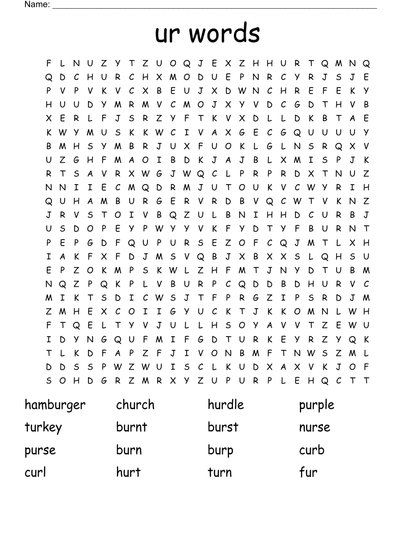 ur words Word Search