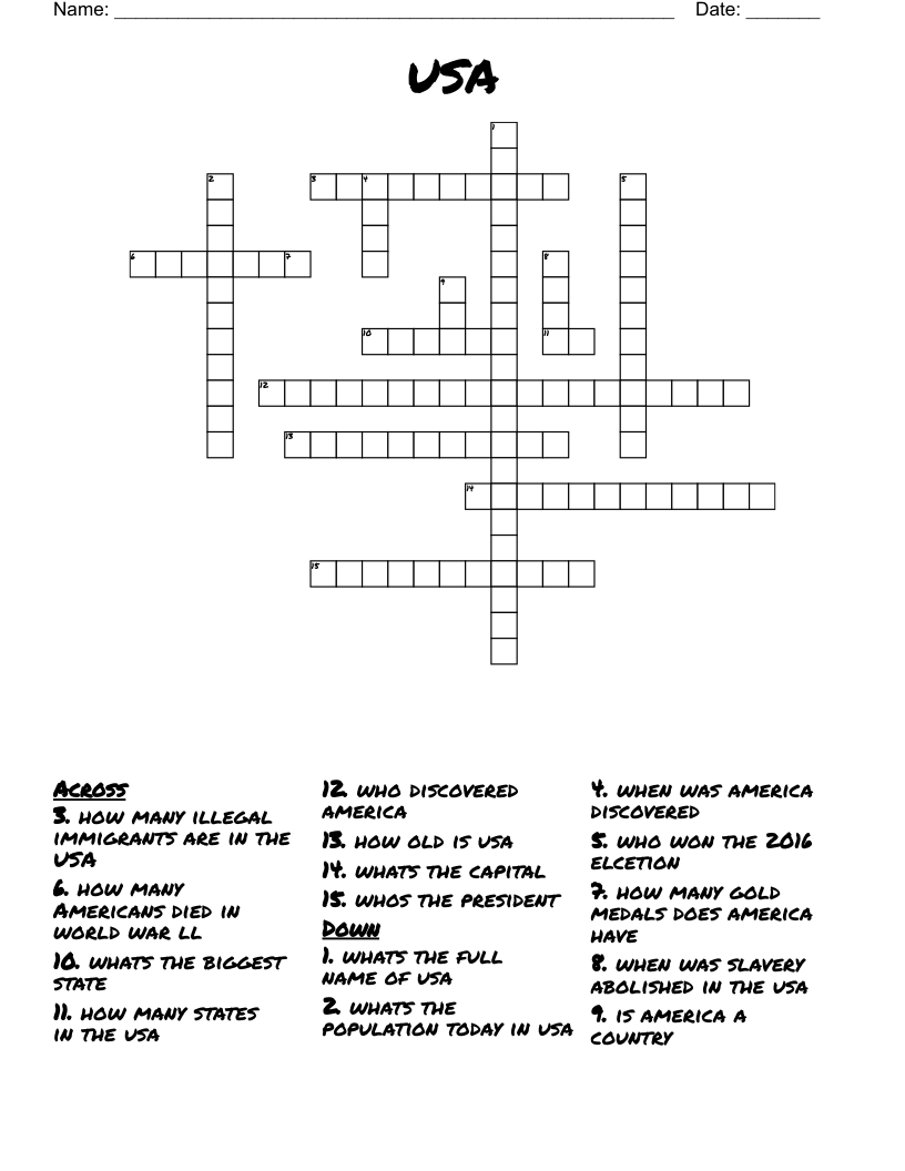 usa Crossword