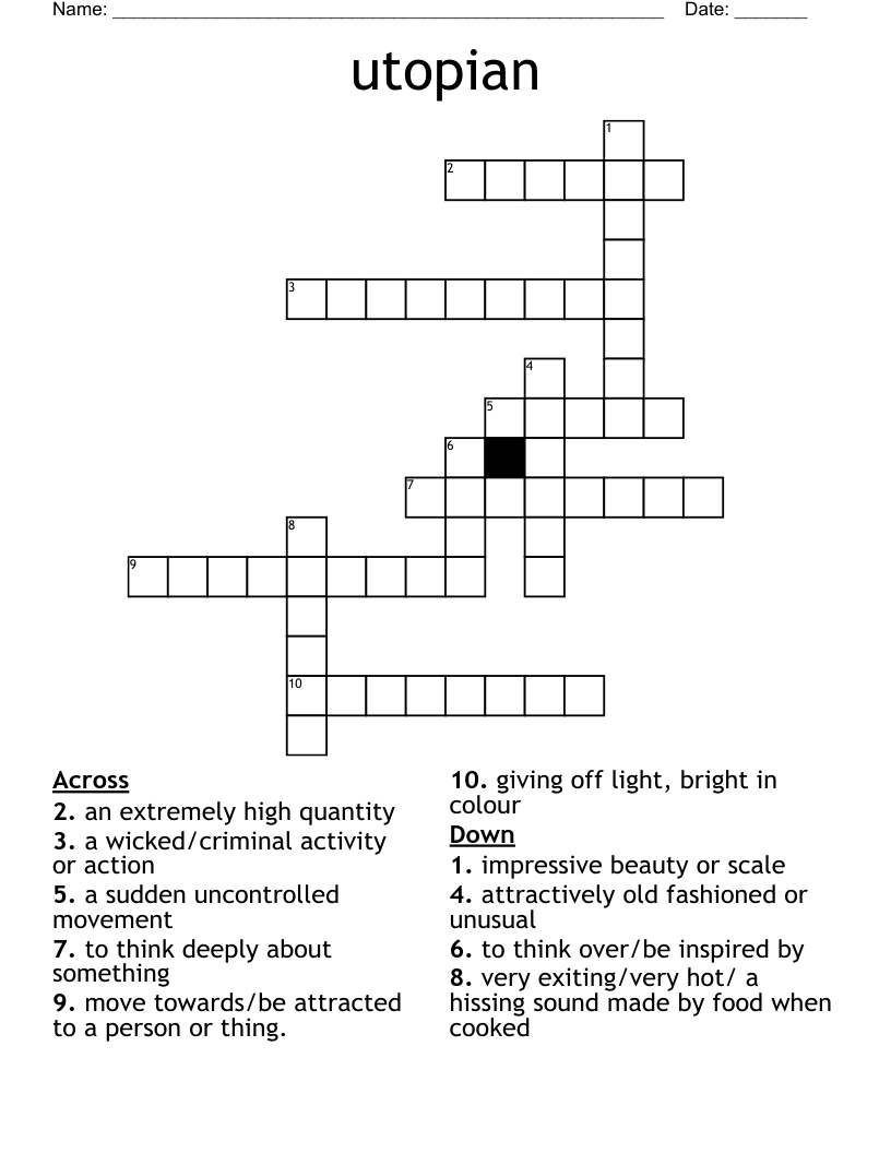 utopian  Crossword