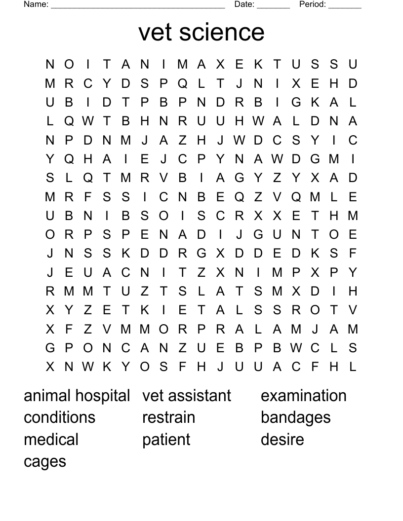 vet science Word Search