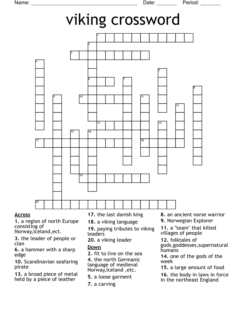 viking crossword  
