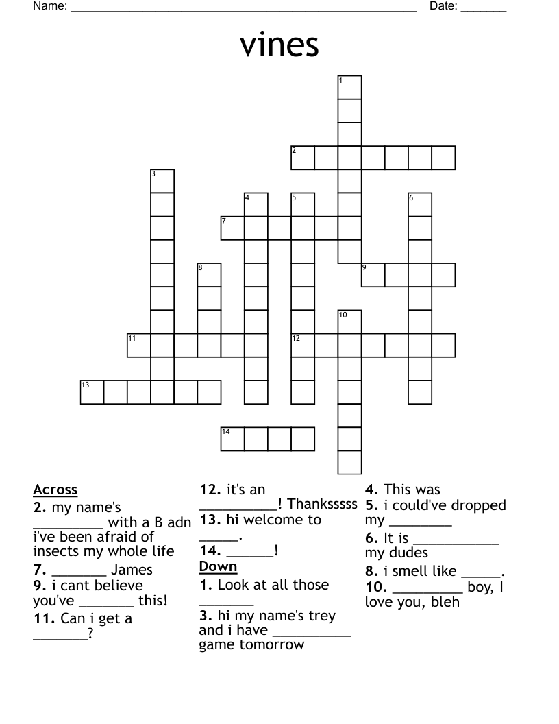 vines Crossword