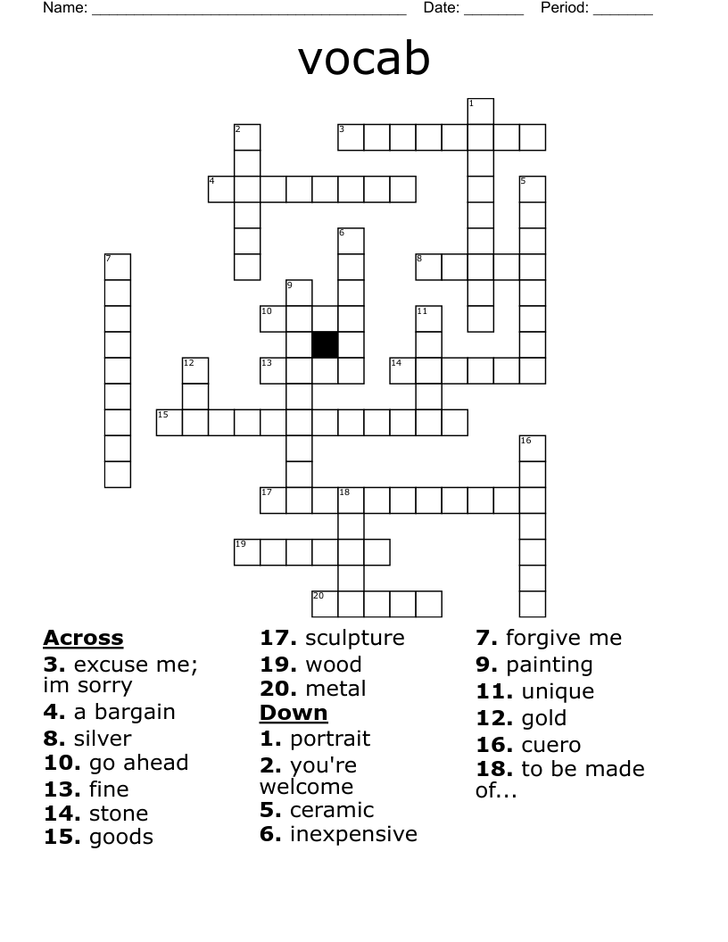 vocab  Crossword