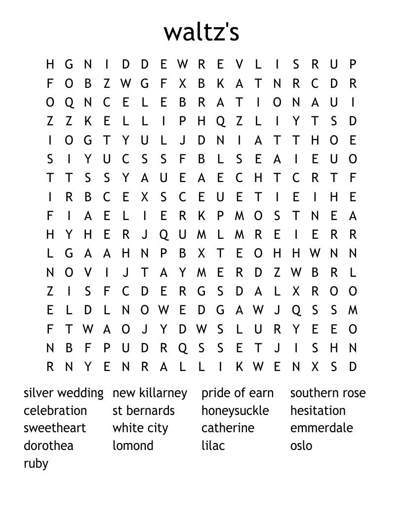 waltz's Word Search