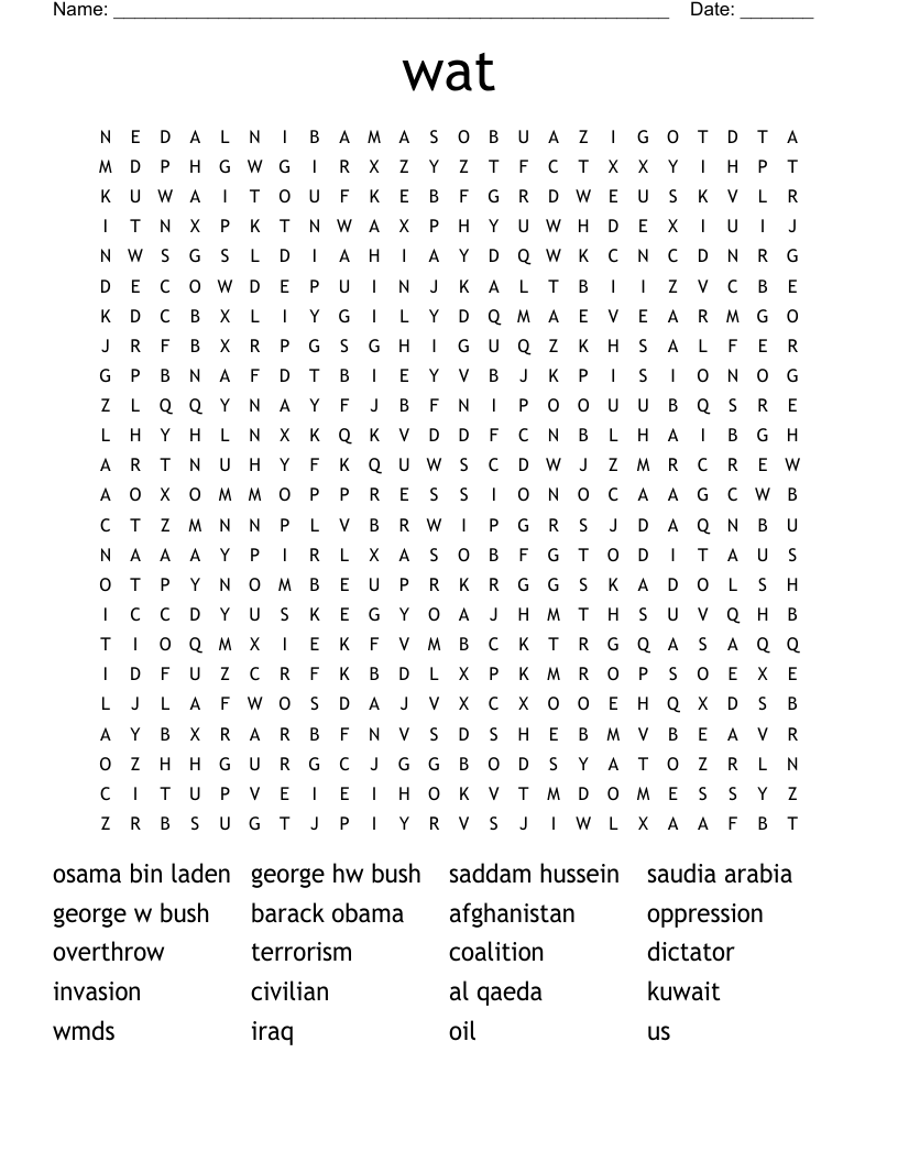 wat Word Search