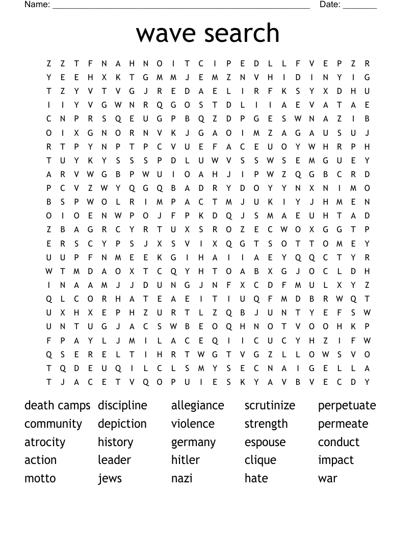 wave search   Word Search