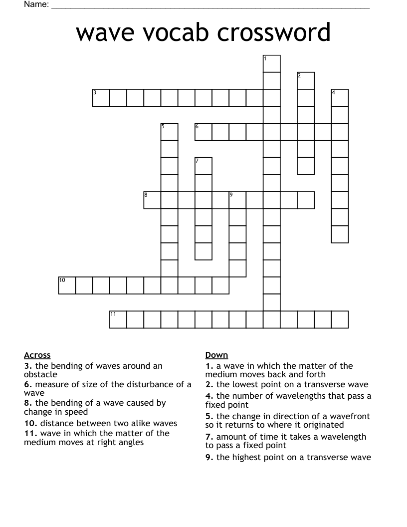 wave vocab crossword