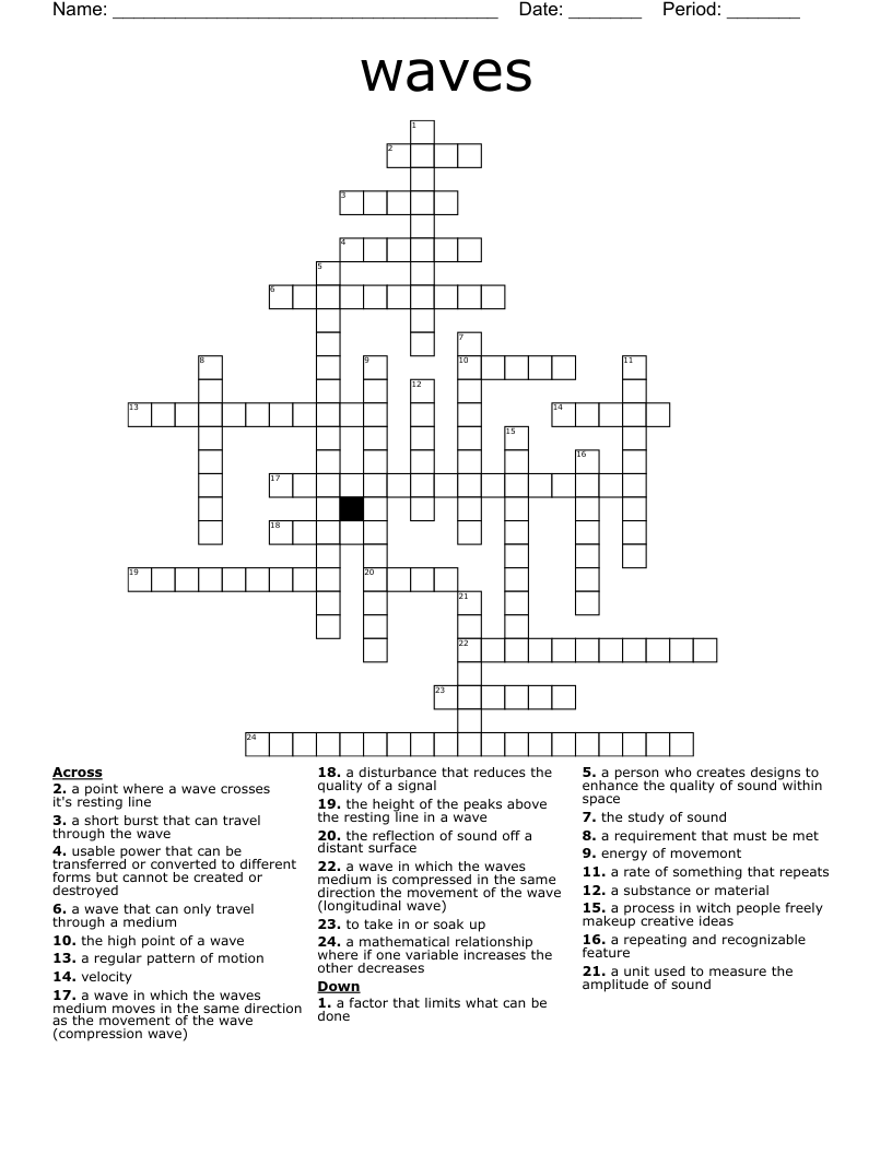 waves Crossword